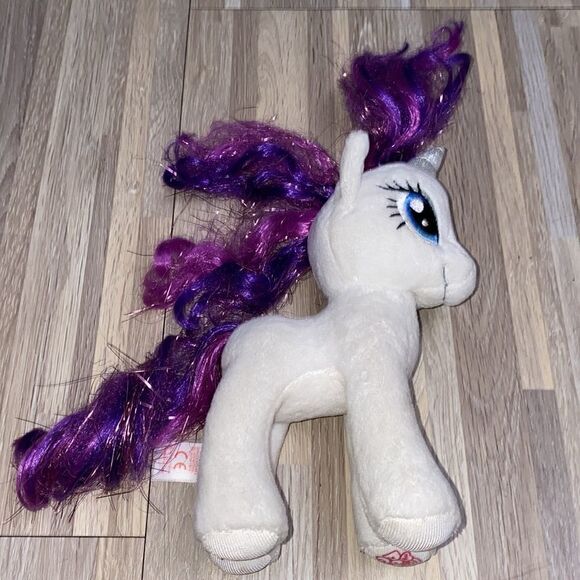 TY My Little Pony Sparkle Rarity 7"plush Unicorn White Purple Plush used plush - Picture 8 of 9